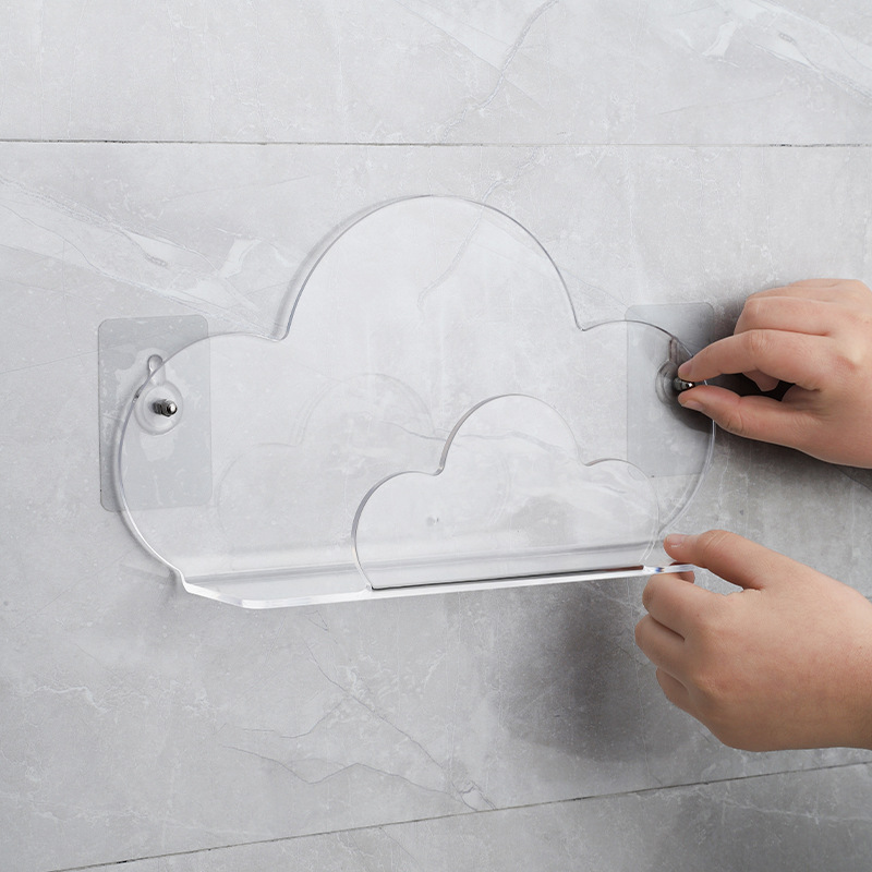 Cloud Shape Transparent Wall Mounted Shelf